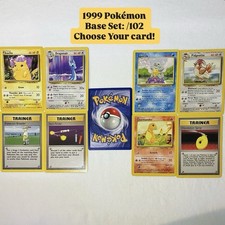 1999 Pokemon Base Set Choose Your Card Complete Your Set Catch Em All Pokmon 1999 Pokemon Base Set Choose Your Card Complete Your Set Catch Em All Pokmon
