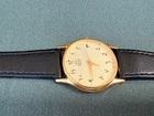RARE 1981 Vintage SEIKO 32mm Middle East Numerals Gold Black 2K01 Not Working