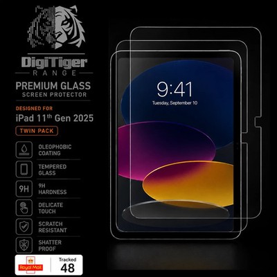 Digitiger 2er Pack Hartglas für iPad 11. Gen 11 Zoll