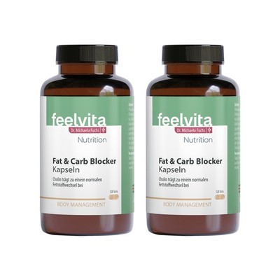 Genius Feelvita Nutrition Fat & Carb Blocker Kapseln 4-Monatsvorrat 240 Kapseln