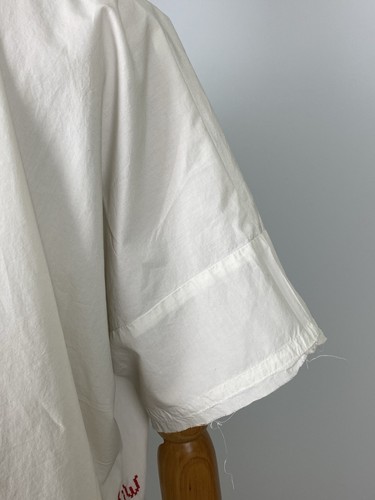 EWA I WALLA AW19 White Lagenlook Short Sleeve Button Up Blouse Tunic Shirt - Picture 16 of 20