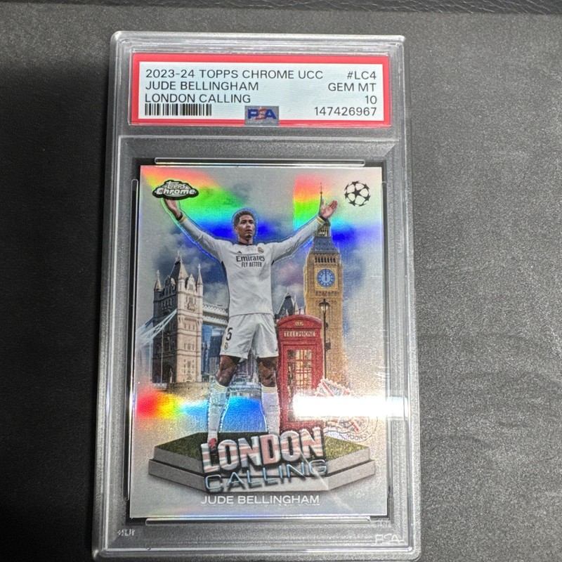2023-24 Topps Chrome UEFA Jude Bellingham London Calling #LC-4 PSA 10 GEM MINT