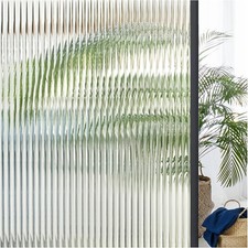 3D Fluted Glass Window Privacy Film Frosted Reeded Glass Stickers 17.5x78.7in