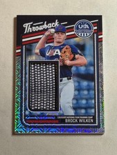 2026 Panini Prizm Stars & Stripes Materials Mojo Brock Wilken Jersey /25 USA
