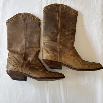 Vintage Zodiac Women s Size 8M Shoes Brown Leather Western Cowboy Boots