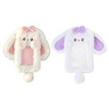Cartoon Animal Card Holder Plush Photocard Holder Rabbit Photo Sleeves Protector