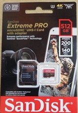 SanDisk Extreme Plus 512GB MicroSDXC UHS-1 4K with Adapter
