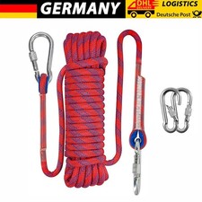 Corda da arrampicata 15 m 10 mm corda di sicurezza con moschettone corda sicurezza campeggio DHL