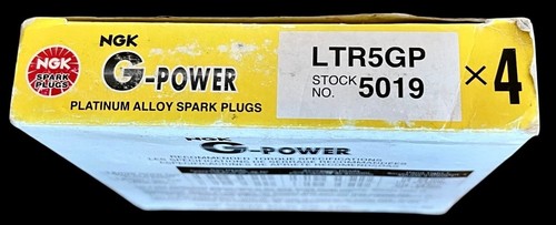 NEW ~ Set of 4 NGK 5019 SPARK PLUGS ~ G-Power Platinum Alloy ~ LTR5GP ~ JAPAN - Picture 6 of 7