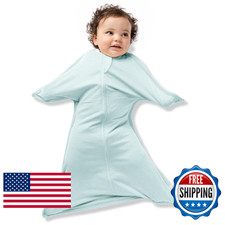 SleepingBaby Zipadee-Zip Swaddle Small 4-8M Mint Zippered Wearable Blanket