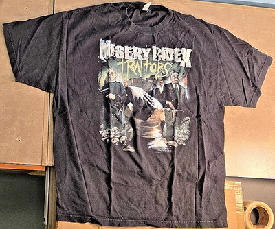 Vintage 2008 MISERY INDEX Traitors 2XL Death Black Thrash Metal T-Shirt