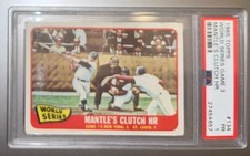1965 Topps #134 World Series Game 3 Mickey Mantle's Clutch HR PSA 1