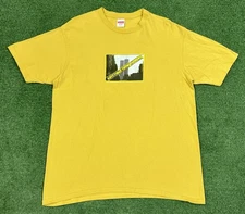 Supreme Greetings Tee Acid Yellow SS19 Men Size Large Authentic Shirt Hype NYC 
