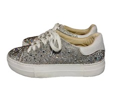 Betsey Johnson David  s Bridal Women's Platform Sneakers - Crystal - Size 7