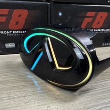  For 2010-2013 Infiniti G37 Color Changing Rgb Led Grill Emblem Gloss Black 