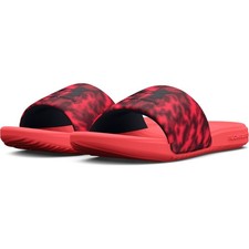 Under Armour 3024434 Men's UA Ansa Graphic Fix Slides, Beta/Rush Red, Size 12