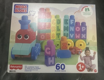 Mega Bloks ABC Alphabet Lernzug Set ~ 60 Blöcke Fisher Price Neu Alter 1 +