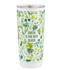 Image of Typhoon Coffee Tumbler 600ml Green is the New Black Double Walled Bottle Tumbler