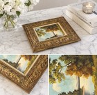 Waller Signed Framed Impressionist Landscape Print Trees Lake Ornate ...