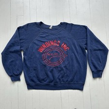 Vintage 70s 80s Graphic Crew Neck Raglan Sweatshirt Sportswear Windings Inc