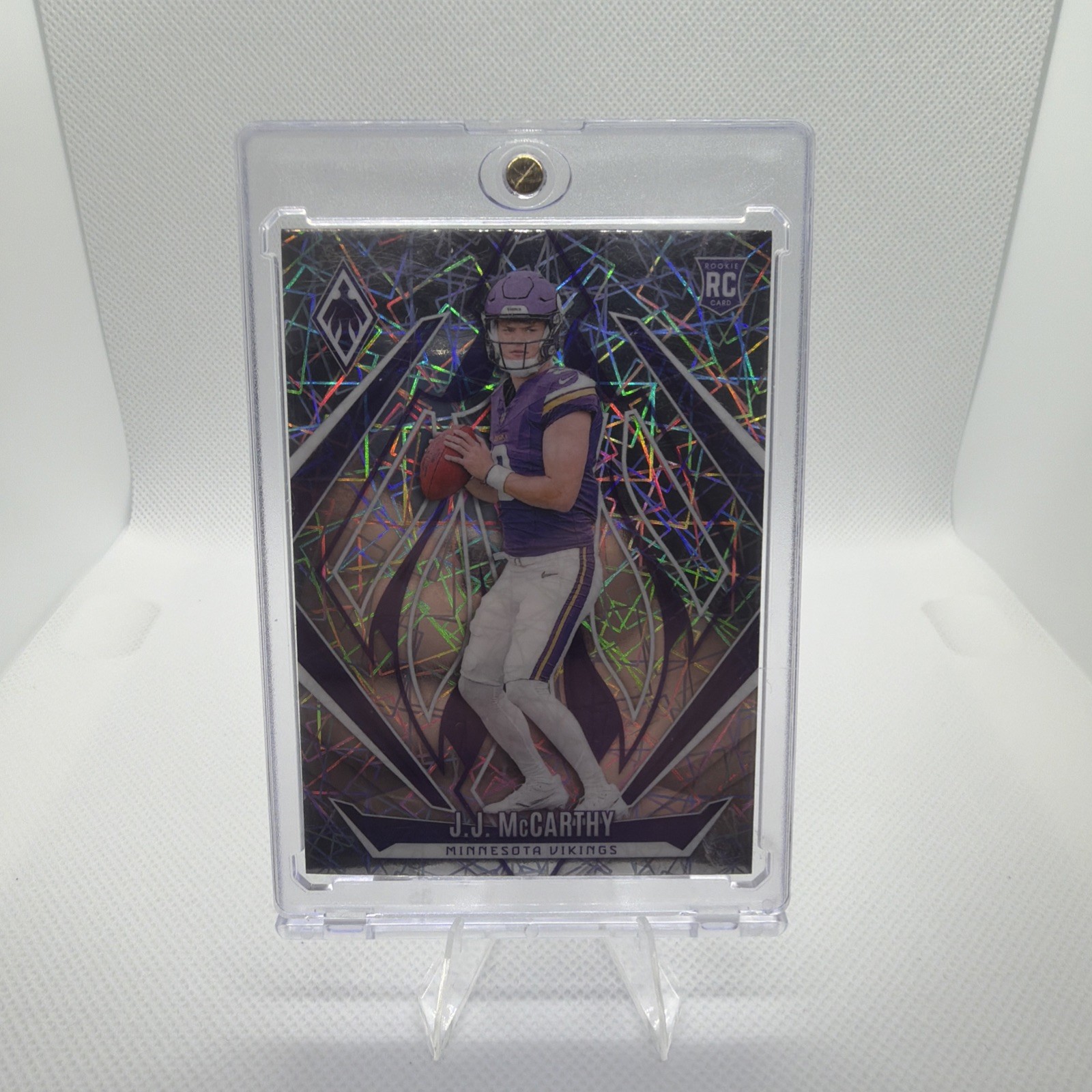 2024 Phoenix J.J. McCarthy RC Lazer Rookie #185 Vikings