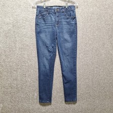 Democracy Ab Solution Stretch Jeans Womens Size 4 Blue Skinny Denim 28x27 Denim