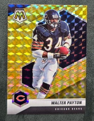 2021 Panini Mosaic Walter Payton Reactive Yellow Prizm #42 Bears HOF NR-MT+