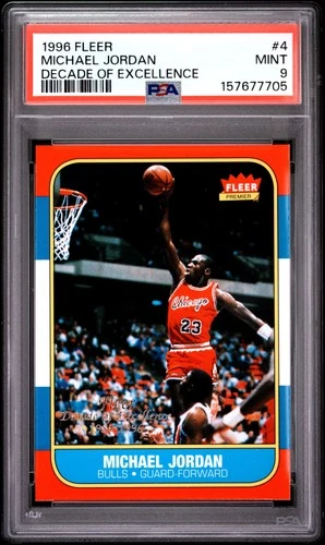 1996 Fleer Decade Of Excellence #4 Michael Jordan PSA 9