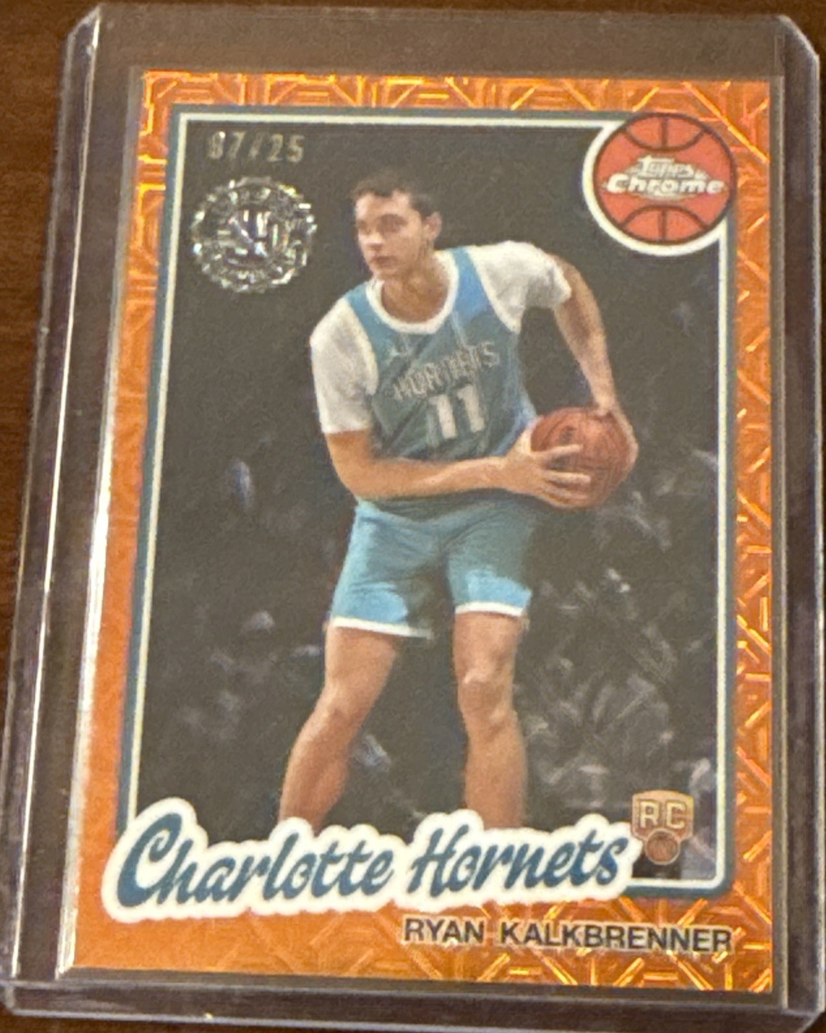2025-26 Topps Ryan Kalkbrenner TC-RK Chrome RC Orange Mojo Refractor #07/ 25