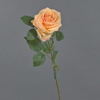 Artplants Kunstrose Kailin, Lachs-Rosa, 65 Cm