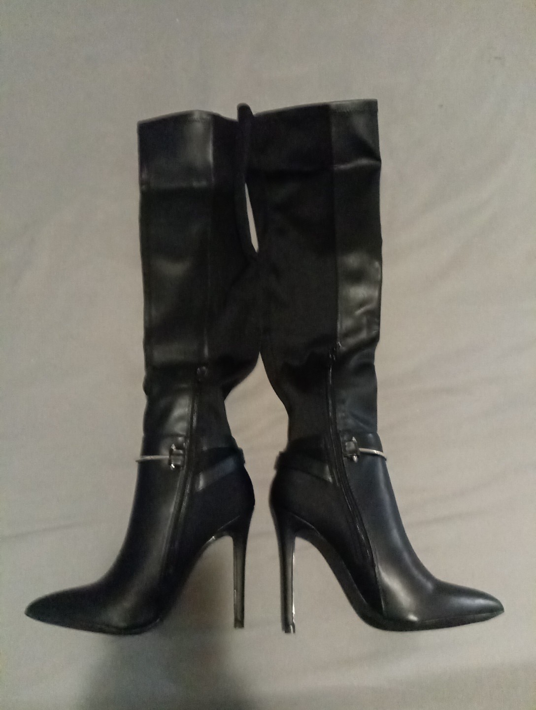 Shoedazzle Women's Stiletto Heeled Boots Black Size 6