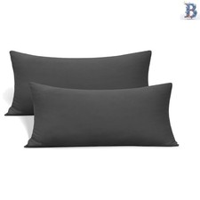 Luxury Jersey Toddler Pillowcases with 4-Way Stretch - Set of 2, Dark Gray