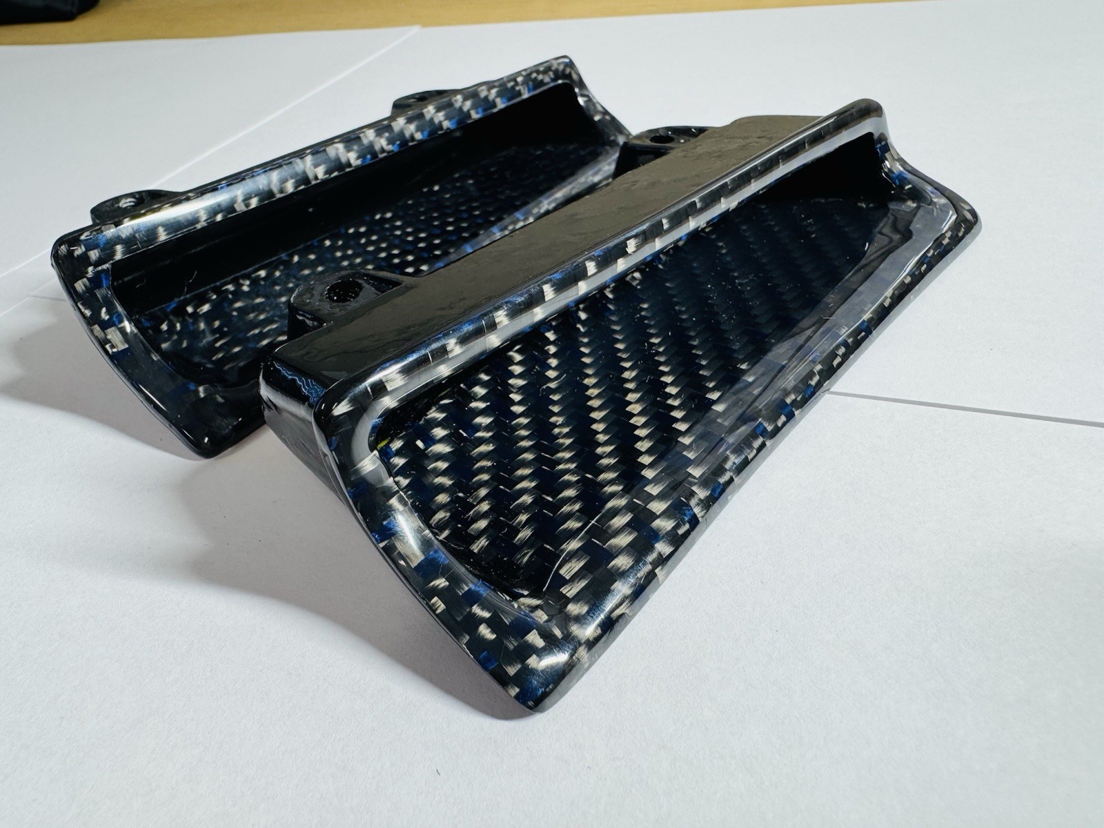 Lamborghini Diablo 6.0 Door Handle's OEM Blue Carbon Weave RARE!! 009421200 & 01