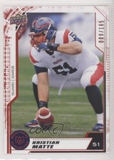 2020 Upper Deck CFL Red 9/165 Kristian Matte #89 1g43