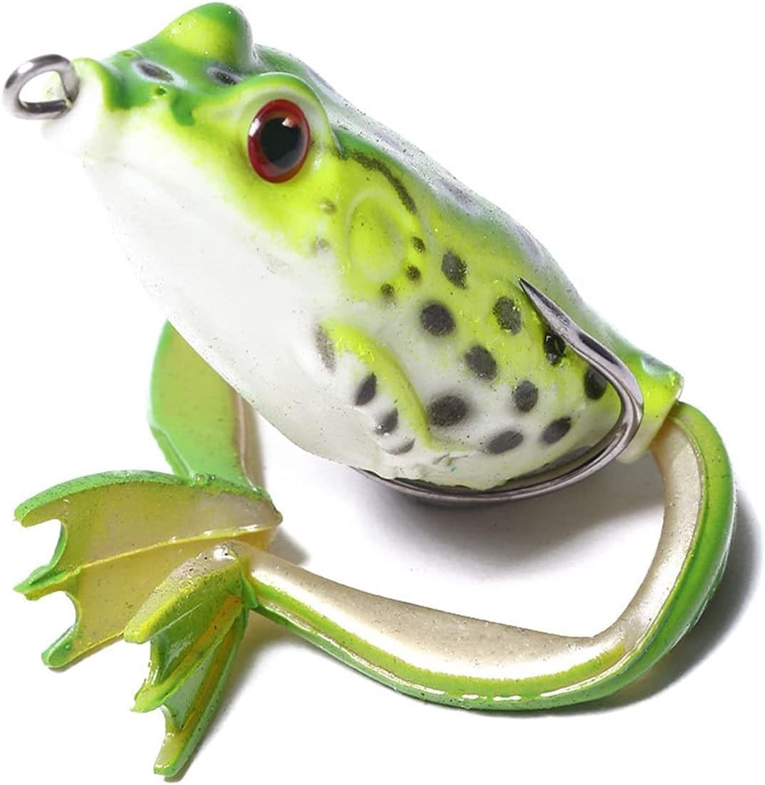 Topwater Frog Lure Set - 5 Realistic Weedless Soft Swimbaits for Bass Fishing - Image 4