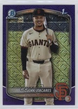 2025 Bowman Chrome Prospects Mega Box Purple Mojo Refractor Djean Macares yl0
