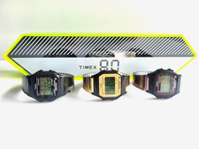 3  TIMEX 80 CLASSIC 34mm DIGITAL STAINLESS STEEL EXBANDABLE BRACELET BAND STRAP