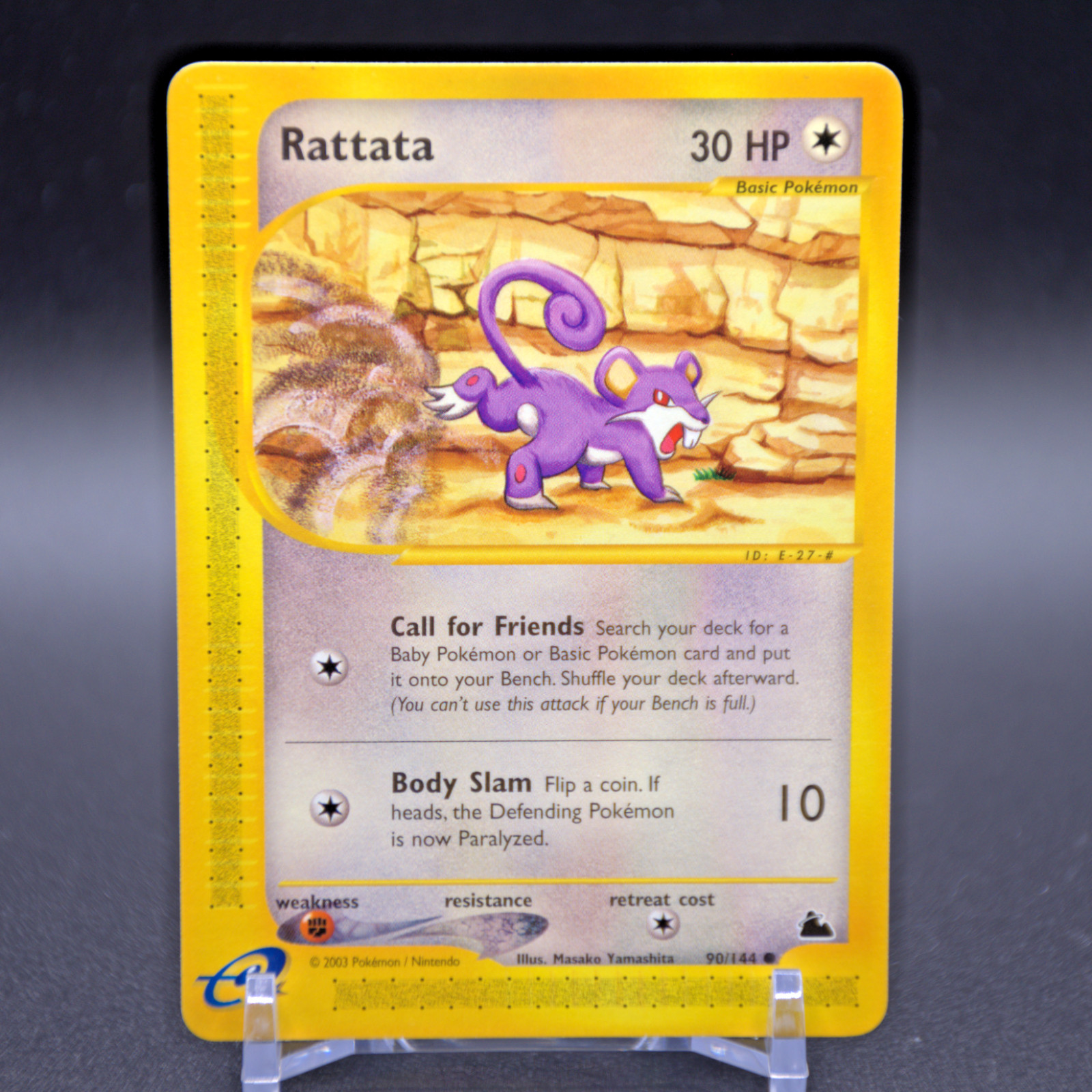 Rattata 90/144 Skyridge Common Vintage Pokemon TCG E-reader card NM