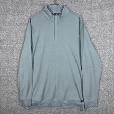 Travis Mathew Newport Sweater Mens XL Gray 1/4 Zip Performance Golf Stretch