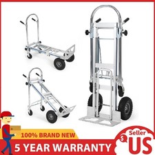 3-in-1 Convertible Aluminum Hand Truck Platform Cart ,550 Lbs Folding Dolly Cart