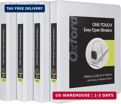 3 Ring Binders, Binders for School and Office, 1 Inch One-Touch Easy Open D Ring
