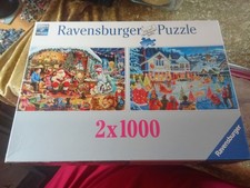 2 Ravensburger A 1000 Teile. Weihnachten Sant...