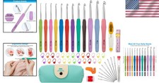 Crochet Hooks 12 Sizes Crochet Hook Set, 51 Pack Yarn Crochet Kit for Beginners,