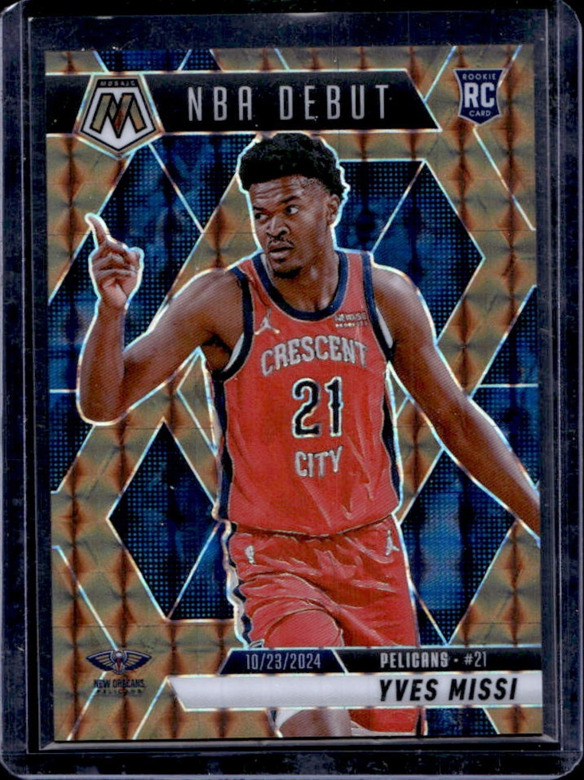 2024-25 Mosaic Yves Missi RC Bronze Rookie NBA Debut #10/75 Pelicans