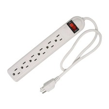 6 Outlet Power Strip Overload Protection US Plug Supplies Heavy Duty