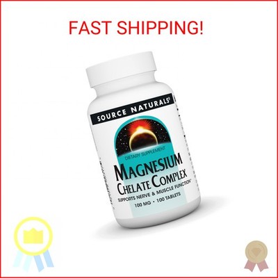 Source Naturals Magnesium Chelate Complex, Supports Nerve & Muscle Function*, 10