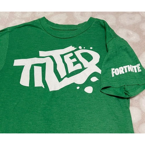 Fortnite TILTED T Shirt Size Small Green White Youth - Picture 6 of 6