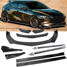 Front Bumper Lip Splitter Spoiler Rear Lip Strut Rod Body For Mazda 2 3 6