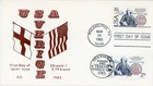 1983 US Sweden Treaty of Amity Joint FDC # 2036 & Sweden # 1453