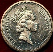 Uncirculated 1995 Gibraltar One Pound Foreign Coin